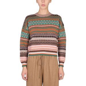 BALLANTYNE Women's Patterned Crew Neck Knit Sweater Women MULTICOLOUR Sweaters &